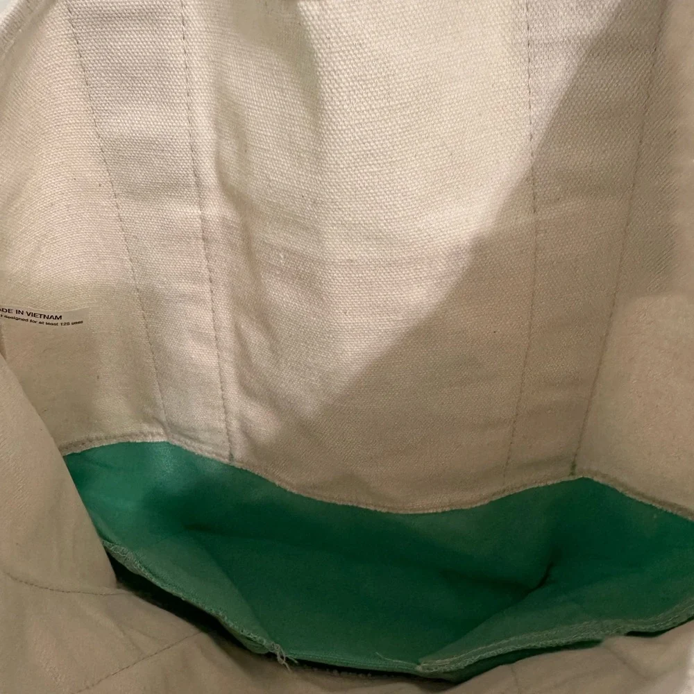 Trader Joe's Mini Canvas Tote Bag Pastel Mint Green - 2026 Limited Edition - Picture 9 of 9